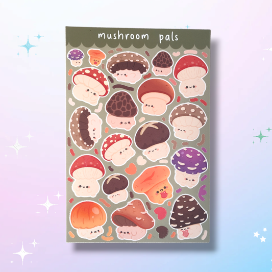 Mushroom pals sticker sheet