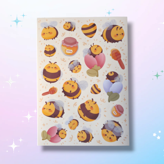 Cutie bees sticker sheet