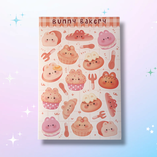 Bunny bakery sticker sheet