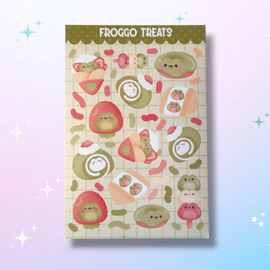 Froggo treats sticker sheet