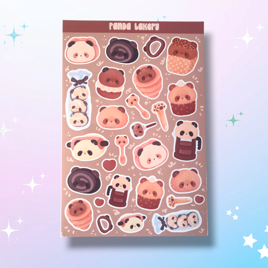 Panda bakery sticker sheet